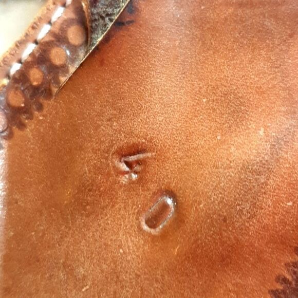 Handmade Beaded Brown Leather Sandals 8M - Picture 3 of 5